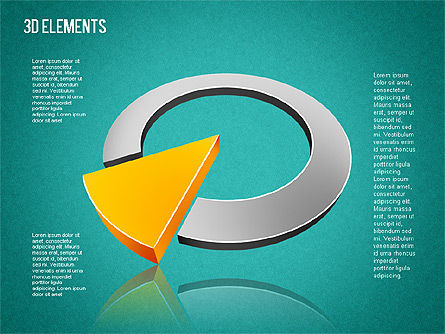 Caja de herramientas de formas 3D, Diapositiva 13, 01445, Formas — PoweredTemplate.com