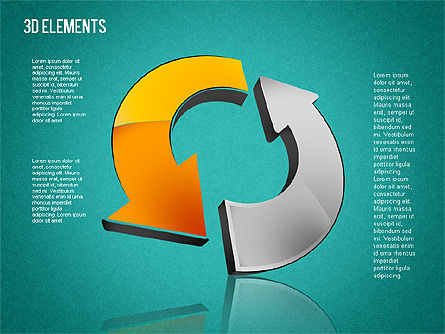 Caja de herramientas de formas 3D, Diapositiva 14, 01445, Formas — PoweredTemplate.com