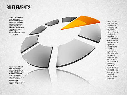 Caja de herramientas de formas 3D, Diapositiva 2, 01445, Formas — PoweredTemplate.com