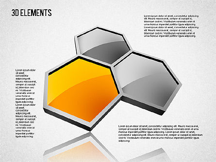 Boîte à outils à formes 3D, Diapositive 4, 01445, Formes — PoweredTemplate.com