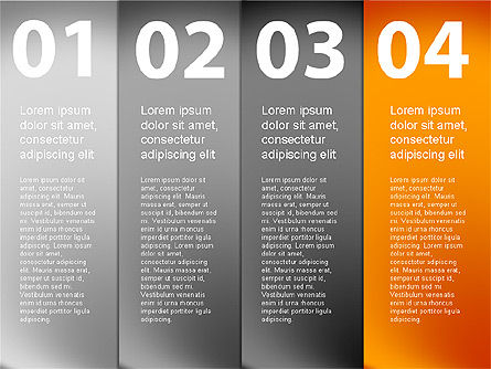 번호 도구 상자로 북마크, 슬라이드 14, 01446, 단계 도표 — PoweredTemplate.com