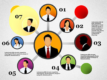 Business Network, Slide 8, 01447, Organizational Charts — PoweredTemplate.com