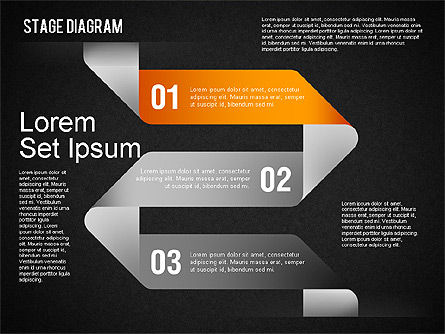 Origami Style Stages Shapes, Slide 14, 01449, Shapes — PoweredTemplate.com