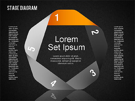 Origami stijl stadia vormen, Dia 15, 01449, Figuren — PoweredTemplate.com