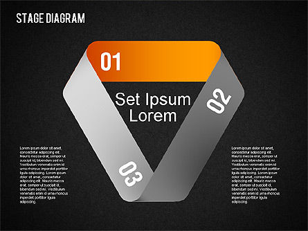 Origami Stil Stufen Formen, Folie 16, 01449, Schablonen — PoweredTemplate.com