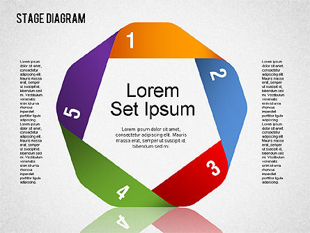 Origami Style Stages Shapes, Slide 6, 01449, Shapes — PoweredTemplate.com