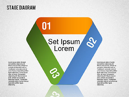 Origami Style Stages Shapes, Slide 9, 01449, Shapes — PoweredTemplate.com