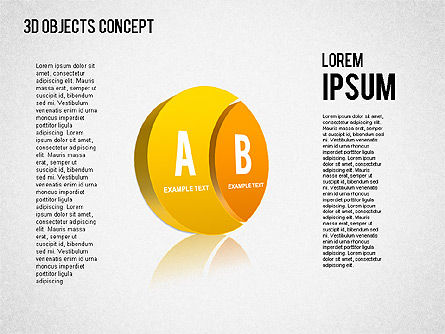 3D Objects Concept , PowerPoint Template, 01450, Business Models — PoweredTemplate.com