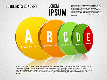 Concept d'objets 3d, Diapositive 4, 01450, Modèles commerciaux — PoweredTemplate.com