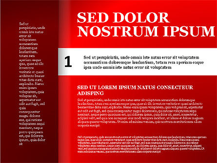 줄무늬가있는 책갈피, 무료 파워 포인트 템플릿, 01451, 단계 도표 — PoweredTemplate.com