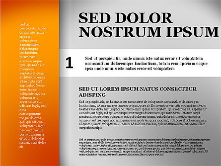 Marque-pages à rayures, Diapositive 12, 01451, Schémas d'étapes — PoweredTemplate.com