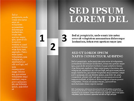 Marque-pages à rayures, Diapositive 14, 01451, Schémas d'étapes — PoweredTemplate.com