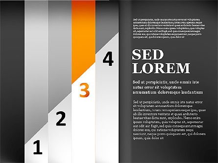 Marque-pages à rayures, Diapositive 16, 01451, Schémas d'étapes — PoweredTemplate.com