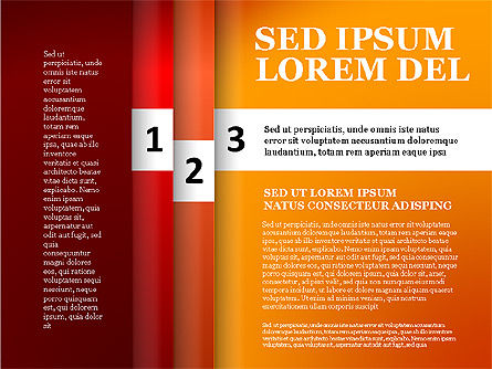 Marque-pages à rayures, Diapositive 3, 01451, Schémas d'étapes — PoweredTemplate.com