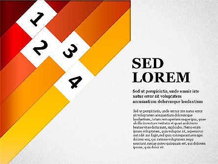 Marque-pages à rayures, Diapositive 5, 01451, Schémas d'étapes — PoweredTemplate.com