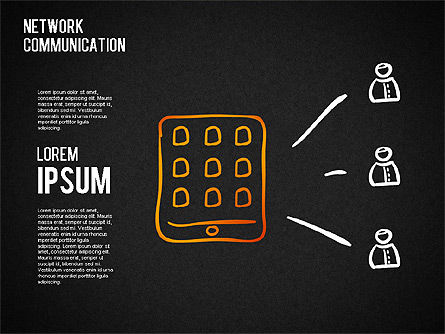 Formes de communication réseau, Diapositive 10, 01453, Schémas de procédés — PoweredTemplate.com