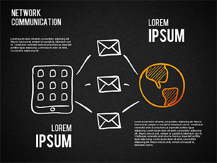 Formas de comunicación de red, Diapositiva 15, 01453, Diagramas de proceso — PoweredTemplate.com