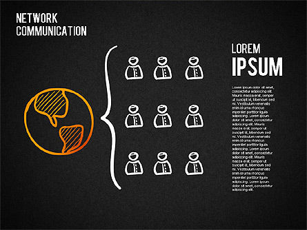 Formes de communication réseau, Diapositive 16, 01453, Schémas de procédés — PoweredTemplate.com