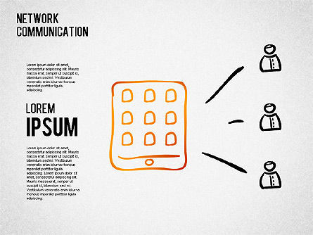 Formes de communication réseau, Diapositive 2, 01453, Schémas de procédés — PoweredTemplate.com