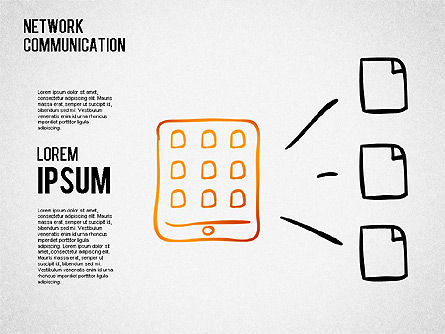 Formes de communication réseau, Diapositive 6, 01453, Schémas de procédés — PoweredTemplate.com