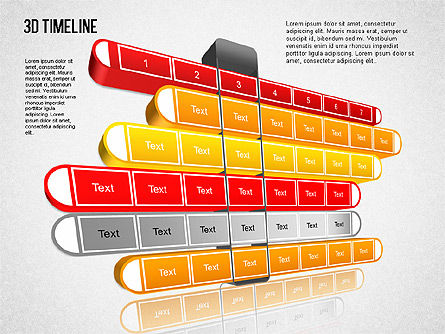 Línea de tiempo 3D, Diapositiva 2, 01456, Timelines & Calendars — PoweredTemplate.com