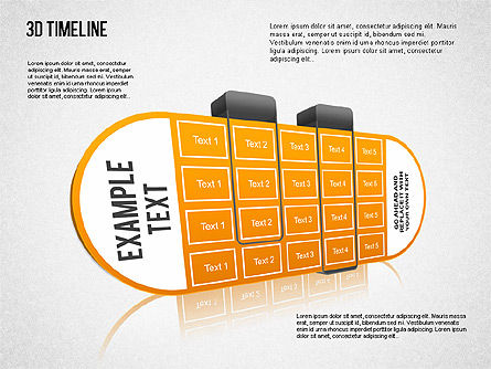 Línea de tiempo 3D, Diapositiva 5, 01456, Timelines & Calendars — PoweredTemplate.com