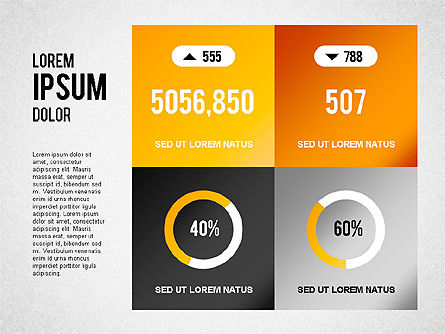 Infographics 컬렉션, 슬라이드 6, 01459, 모양 — PoweredTemplate.com