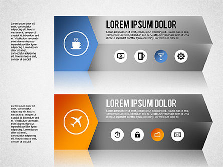 Collection d'infographies, Diapositive 7, 01459, Formes — PoweredTemplate.com