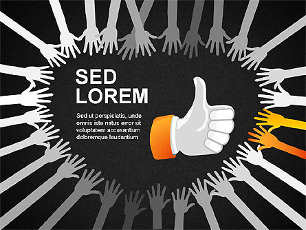 Formas de medios sociales e iconos, Diapositiva 15, 01460, Formas — PoweredTemplate.com