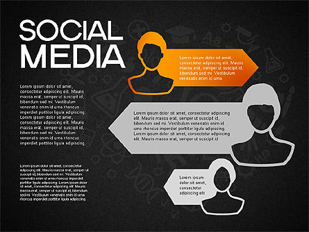 Social Media Shapes and Icons, Slide 16, 01460, Shapes — PoweredTemplate.com