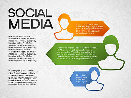 Modelos de mídia social e ícones, Deslizar 8, 01460, Formas — PoweredTemplate.com