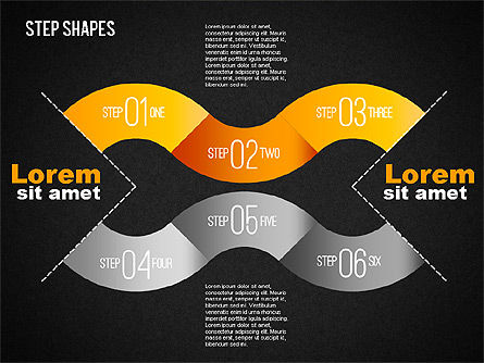 Loop Stages Shapes, Slide 13, 01461, Stage Diagrams — PoweredTemplate.com