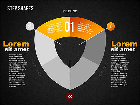 Formas de las etapas de bucle, Diapositiva 14, 01461, Diagramas de la etapa — PoweredTemplate.com