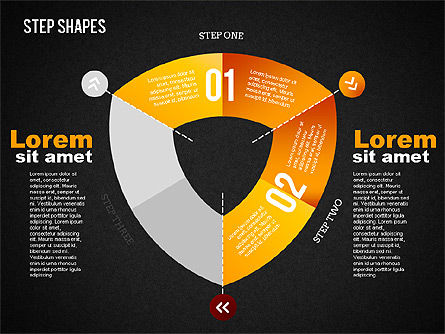 Formas de las etapas de bucle, Diapositiva 15, 01461, Diagramas de la etapa — PoweredTemplate.com
