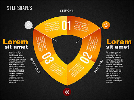 Formas de las etapas de bucle, Diapositiva 16, 01461, Diagramas de la etapa — PoweredTemplate.com
