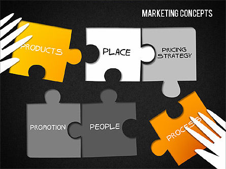 Diagramme de concepts de marketing, Diapositive 12, 01462, Schémas d'étapes — PoweredTemplate.com