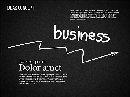 Ideas conceito no quadro-negro, Deslizar 10, 01464, Modelos de Negócio — PoweredTemplate.com