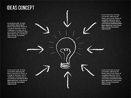 Ideas Concept on Chalkboard, Slide 8, 01464, Business Models — PoweredTemplate.com