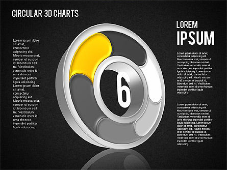 Circular 3D Charts, Slide 12, 01465, Stage Diagrams — PoweredTemplate.com