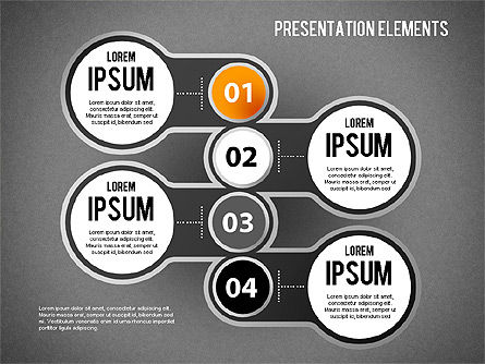 Eléments de présentation, Diapositive 14, 01466, Schémas d'étapes — PoweredTemplate.com