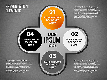 Elemen Presentasi, Slide 16, 01466, Diagram Panggung — PoweredTemplate.com