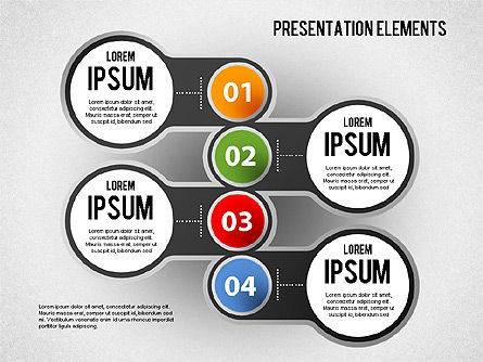 Eléments de présentation, Diapositive 5, 01466, Schémas d'étapes — PoweredTemplate.com