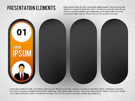 Eléments de présentation, Diapositive 6, 01466, Schémas d'étapes — PoweredTemplate.com