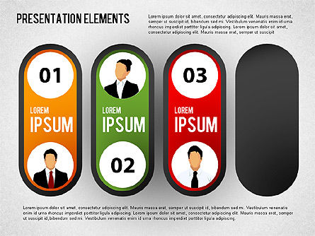 Elemen Presentasi, Slide 8, 01466, Diagram Panggung — PoweredTemplate.com
