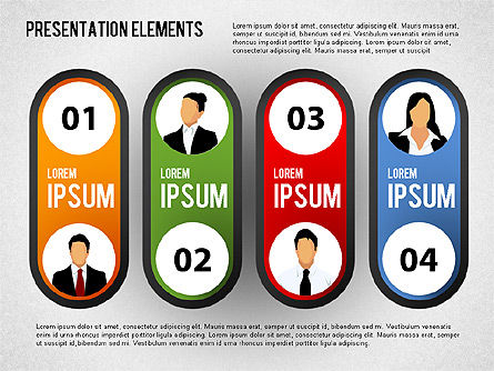 Elemen Presentasi, Slide 9, 01466, Diagram Panggung — PoweredTemplate.com
