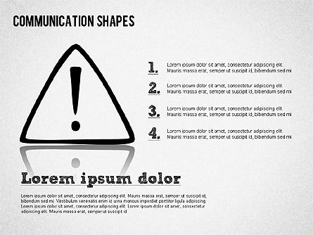 Boîte à outils de formes de communication, Diapositive 4, 01467, Formes — PoweredTemplate.com