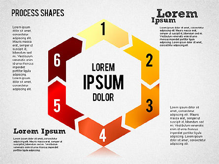Formas del proceso circular, Diapositiva 6, 01468, Diagramas de proceso — PoweredTemplate.com