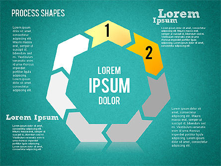 Formes de processus circulaires, Diapositive 8, 01468, Schémas de procédés — PoweredTemplate.com