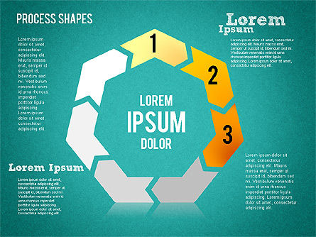 Formes de processus circulaires, Diapositive 9, 01468, Schémas de procédés — PoweredTemplate.com