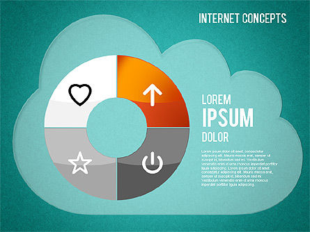 Internet Concepts Diagram, Slide 11, 01469, Pie Charts — PoweredTemplate.com